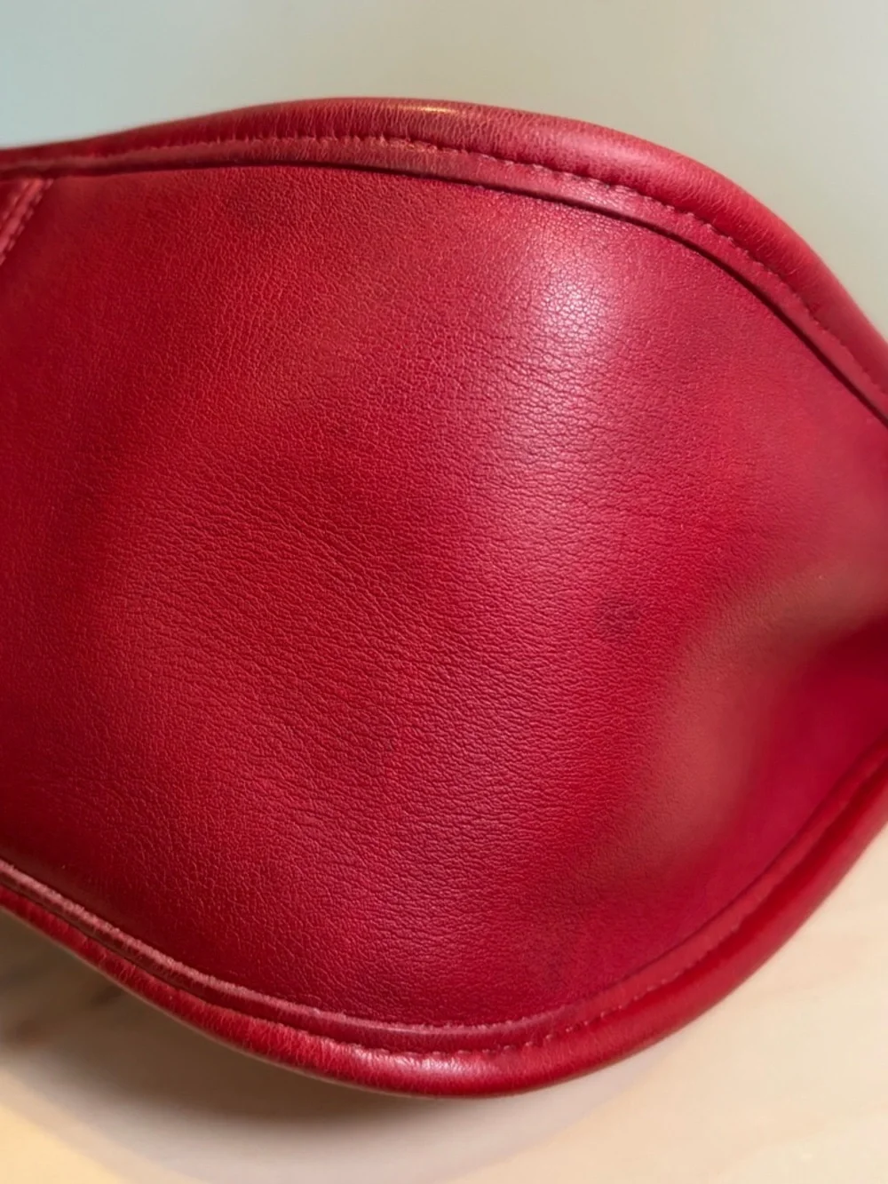 Vintage COACH Red Janice Legacy Zip Red Leather Crossbody 9950 RARE EUC - Picture 13 of 17